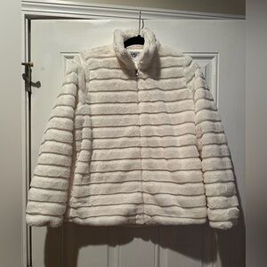 Katydid Ivory Textured Teddy Jacket Size M-Beautiful design and feel